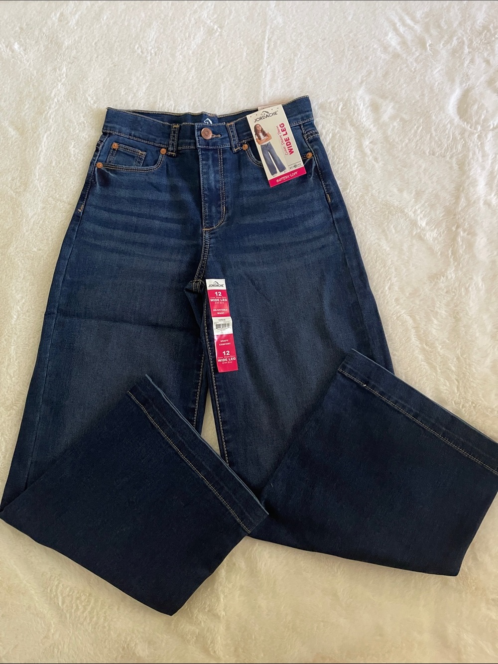 Jordache Wide Leg Denim in Dark Blue SZ 12